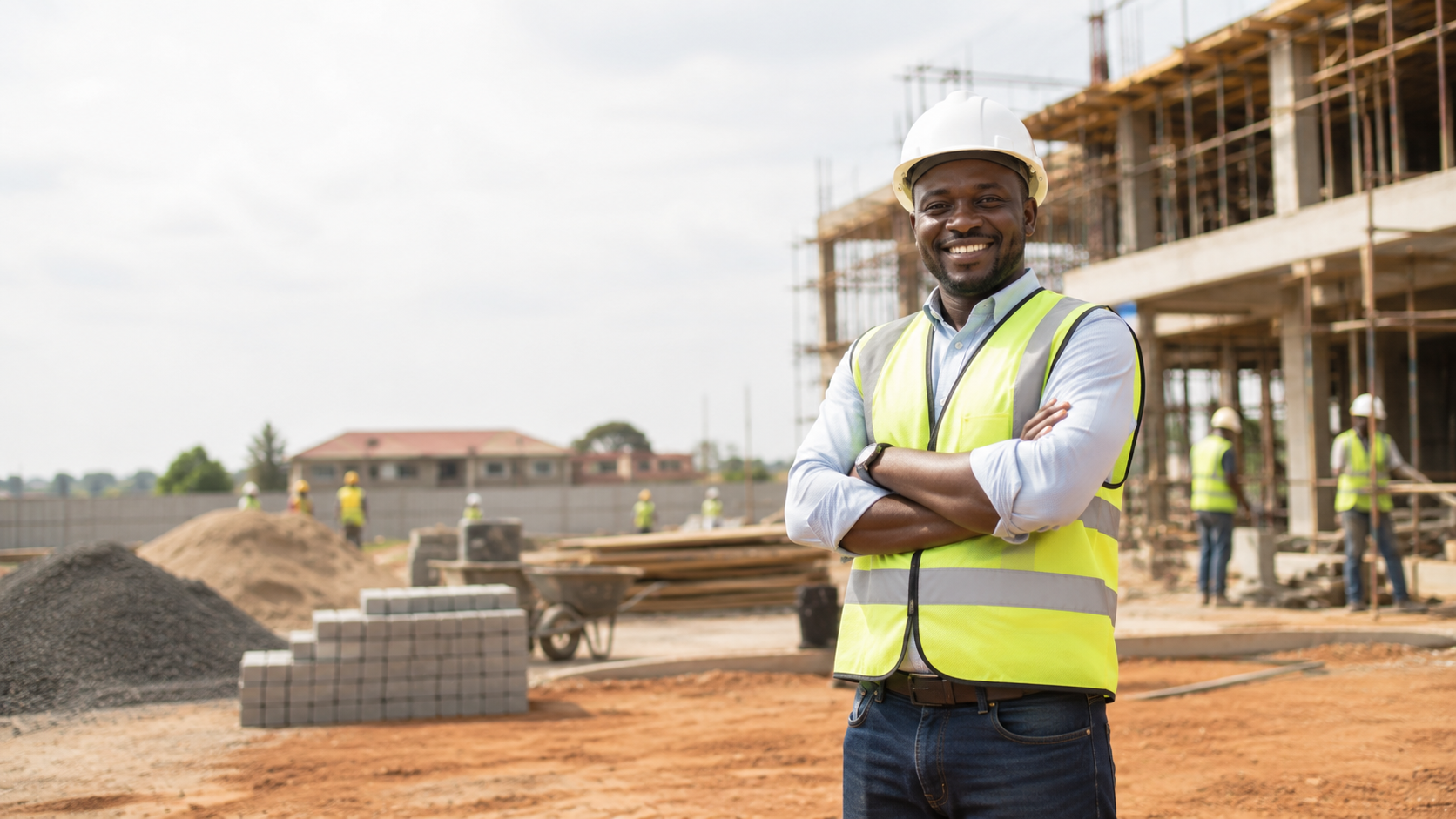 Equipment hire specialist on a construction site